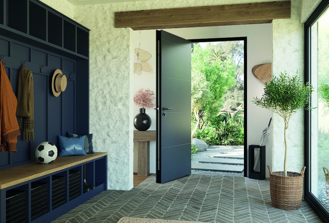 Porte d’entrée en aluminium au design moderne